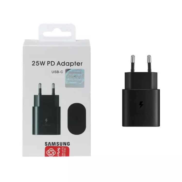 شارژر اصلی سامسونگ مدل EP-TA800 دو پین با توان ۲۵ وات و گارانتی