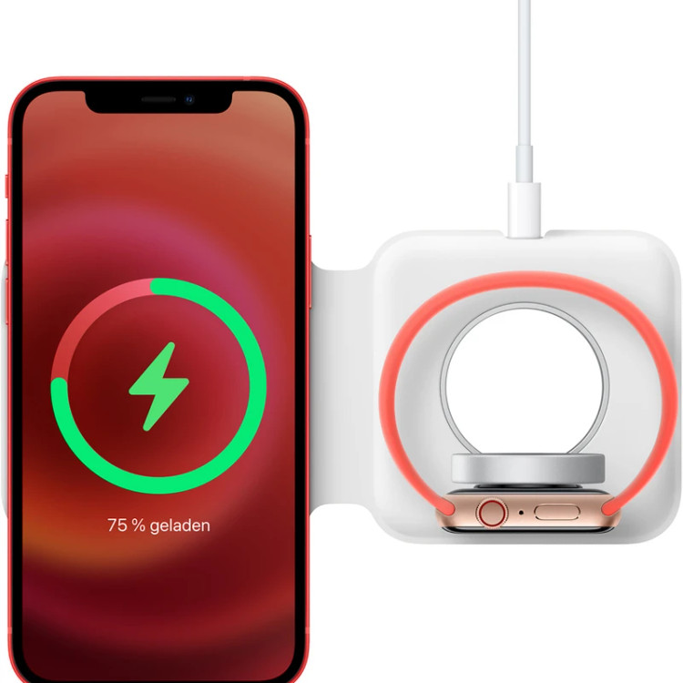 شارژر بیسیم اپل مدل MagSafe Duo اصل چین – شارژ حرفهای آیفون و اپل واچ با یک دستگاه