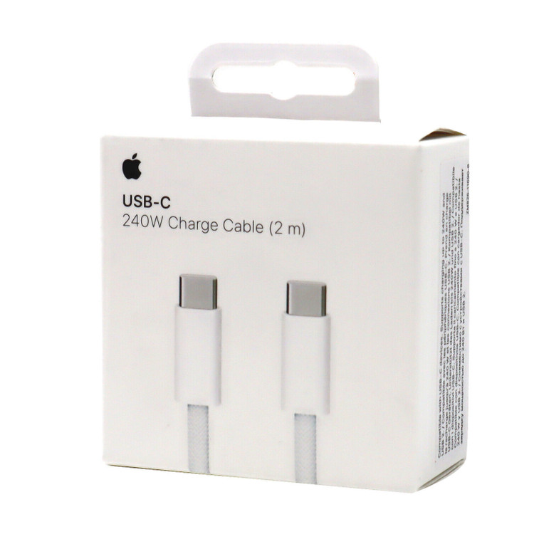 کابل آیفون اورجینال USB-C مدل PD توان ۲۴۰ وات طول ۲ متر | رنگ سفید | گارانتی ۶ ماهه