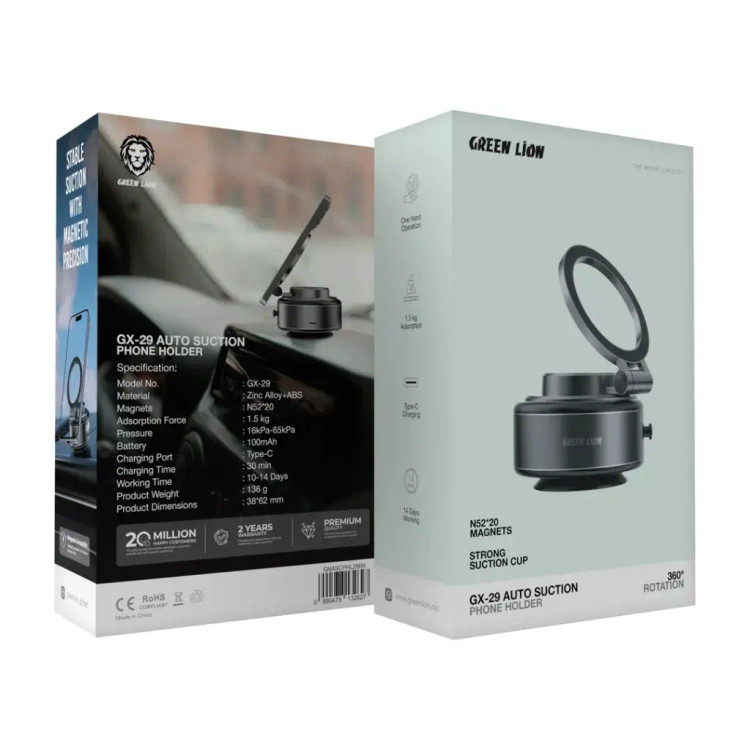 📱 هولدر موبایل گرین لاین مدل GX-29 Auto Suction – نصب خودکار و نگهدارنده قوی