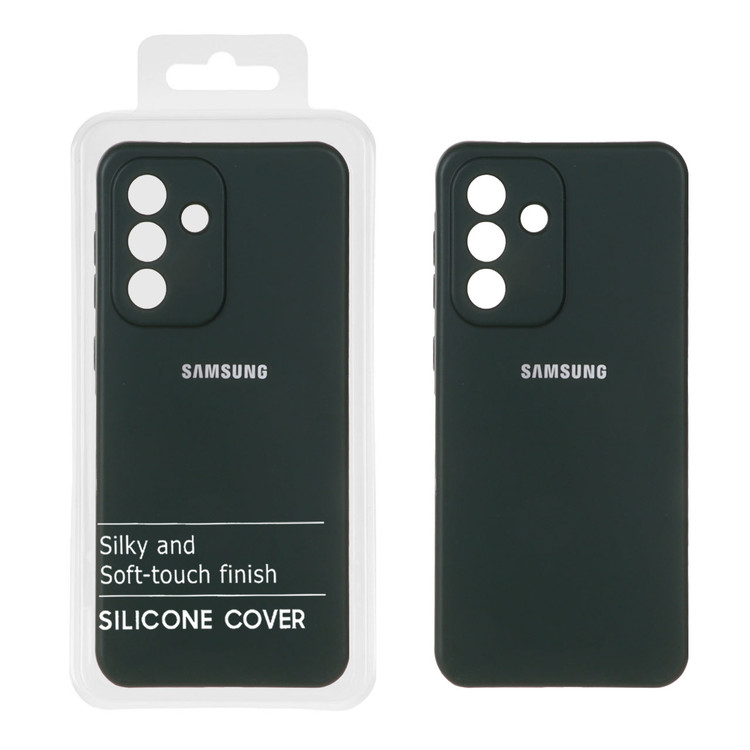 قاب نیو سیلیکونی سبز تیره Samsung Galaxy A56 همراه با محافظ دوربین مقاوم