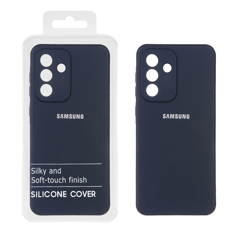 قاب نیو سیلیکونی رنگ سرمهای برای گوشی Samsung Galaxy A56 با محافظ لنز دوربین