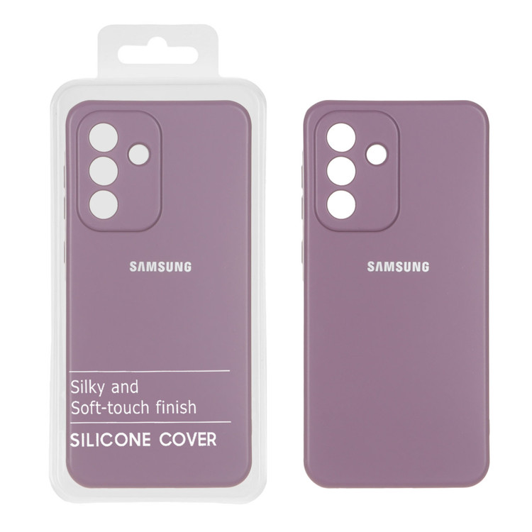 قاب نیو سیلیکونی بادمجانی تیره مخصوص Samsung Galaxy A56 با محافظ لنز یکپارچه