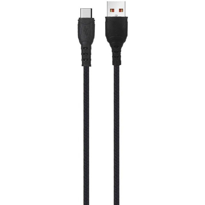کابل شارژ فست DENMEN تایپ سی مدل D06T مشکی