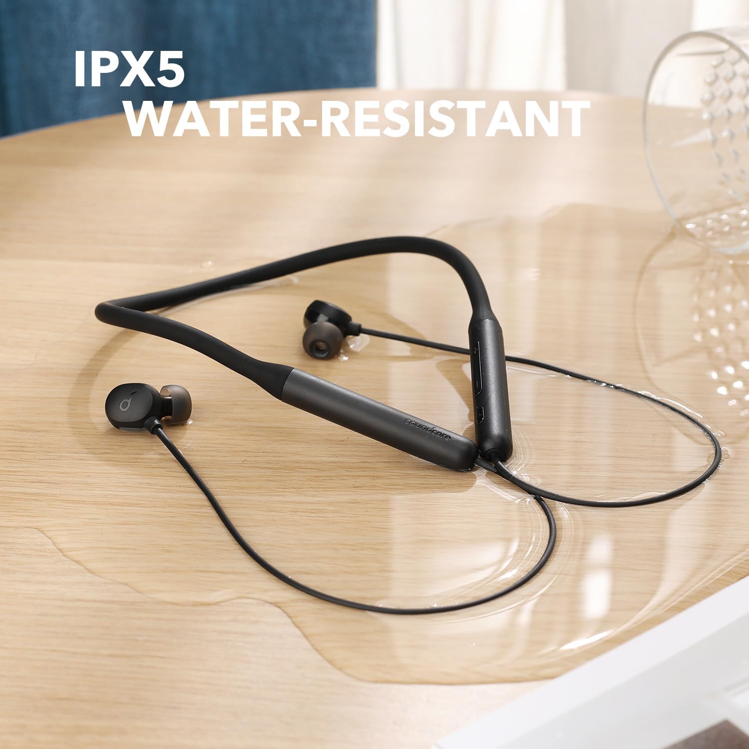 مقاومت در برابر آب با گواهی IPX5 – ایده‌آل برای ورزش و فضای باز