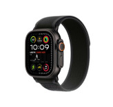 نمای کلی از ساعت Apple Watch Ultra 2 با قاب تیتانیومی و نمایشگر روشن