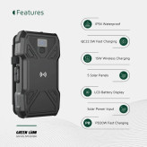 پاوربانک خورشیدی Green Lion Solar 5 با ۴ پنل تاشو و نمایشگر LCD