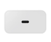 نمای نزدیک از پورت USB-C شارژر سامسونگ EP-TA2510 با کیفیت ساخت بالا.