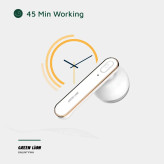 پرزگیر دستی گرین لاین مدل Lint Y به رنگ سفید با طراحی ارگونومیک و مخزن جمعآوری پرز