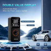 نمای نزدیک نمایشگرهای دوگانه LCD کمپرسور گرین لاین GTI-01 برای خوانش فشار.