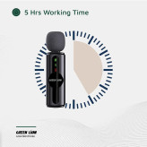 پنج ساعت شارژ دهی میکروفون گرین لاین GM-80X
