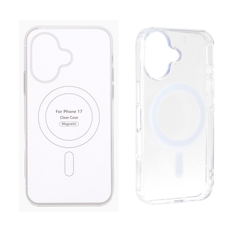 قاب شفاف Apple iPhone 17 با قابلیت شارژ MagSafe – محافظ شیشهای مقاوم