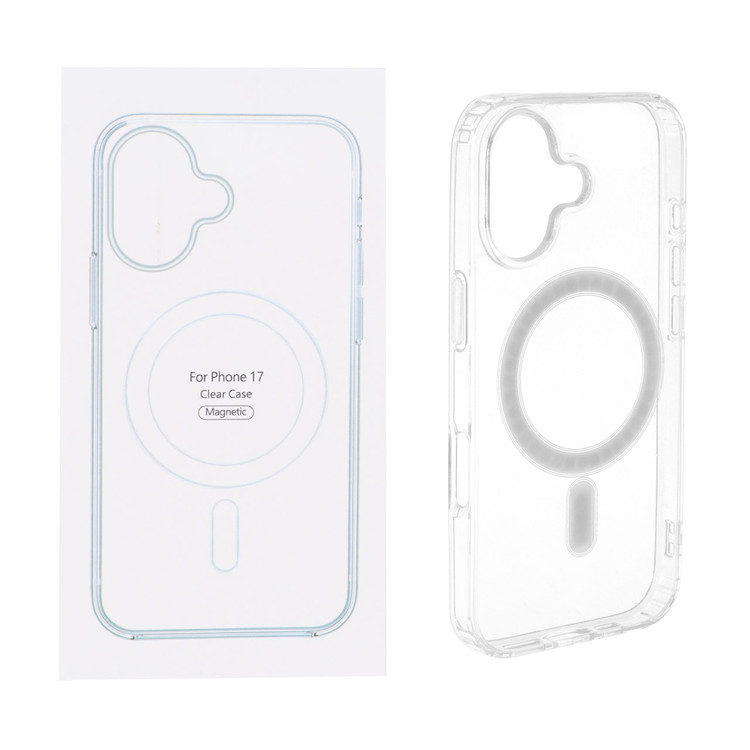 قاب شفاف Apple iPhone 17 با قابلیت شارژ MagSafe – محافظ شیشهای مقاوم