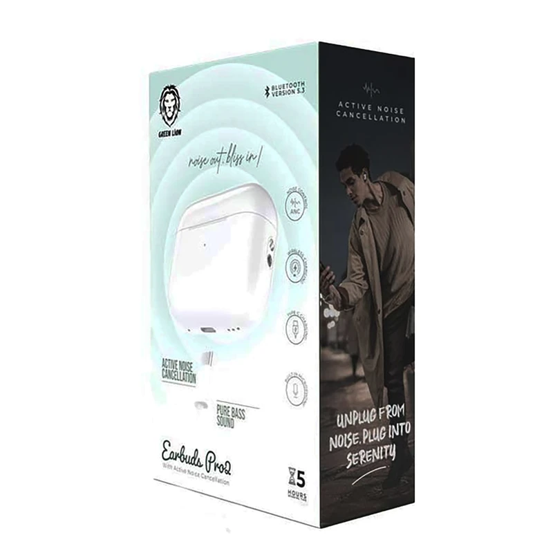 بسته‌بندی اورجینال ایرفون گرین لاین مدل Earbuds Pro 2