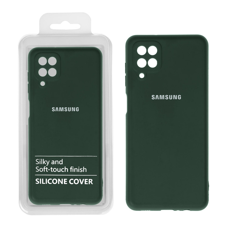 قاب سیلیکونی گوشی Samsung Galaxy A12 رنگ سبز تیره