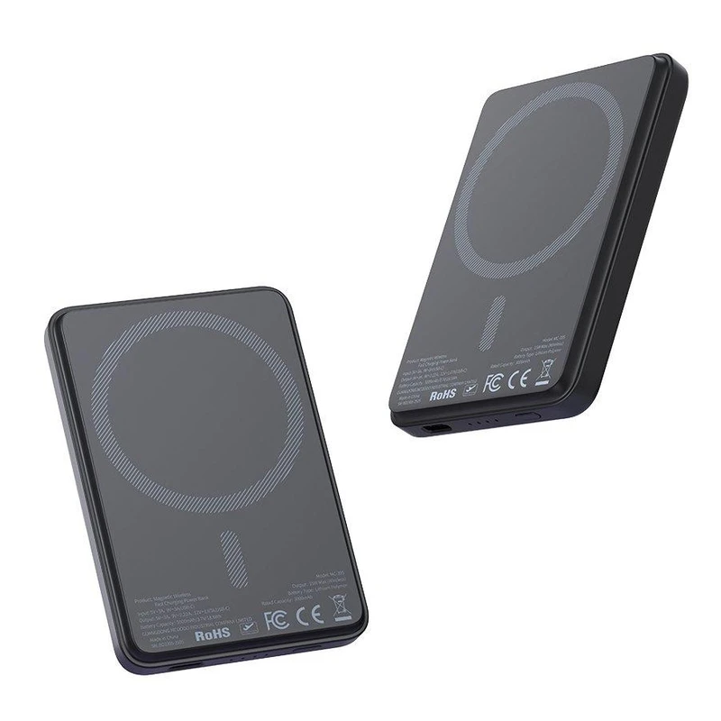 نمای پشت پاوربانک مگنتی Mcdodo MC-395 با طراحی شفاف