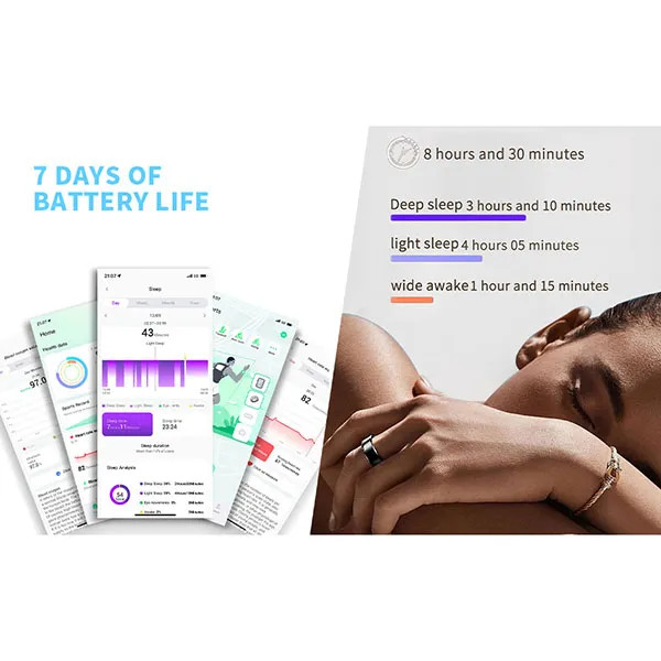 حلقه هوشمند بیوا مدل Smart Ring R09 Plus به همراه کیس شارژ