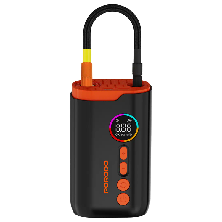 پمپ باد شارژی پورودو مدل Porodo Lifestyle Electric Air Inflator رنگ مشکی