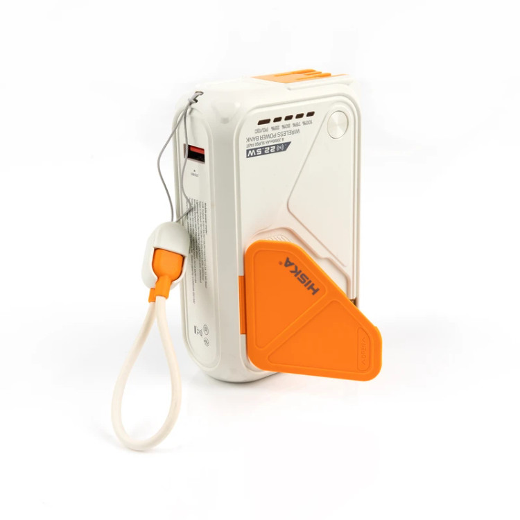 نمای بالا از پاوربانک Hiska HP-223PD و پورتهای شارژ