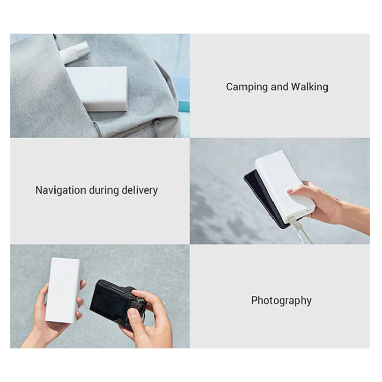 نشانگر LED پاوربانک شیائومی PB3018ZM در حال نمایش شارژ