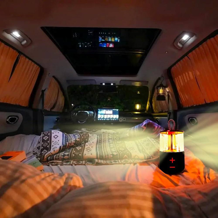 بلوتوث اسپیکر + نور کمپینگ