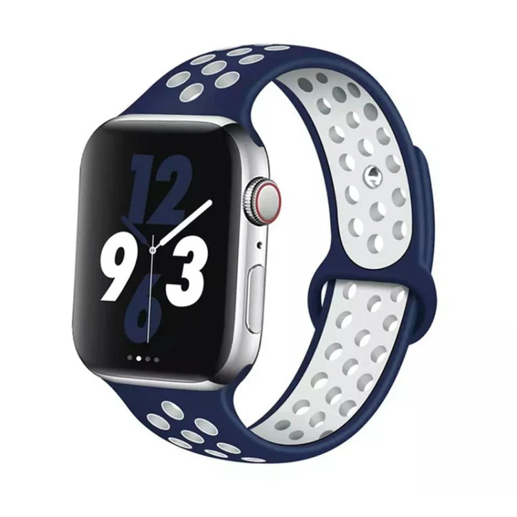 بند سیلیکونی اپل واچ مدل نایکی نمای کلی سرمه ای