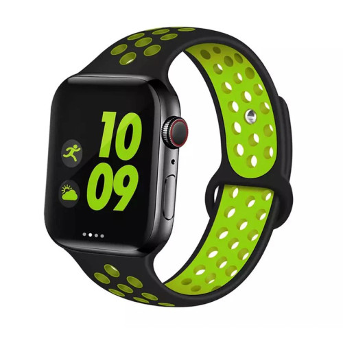 بند سیلیکونی اپل واچ مدل نایکی نمای کلی سبز