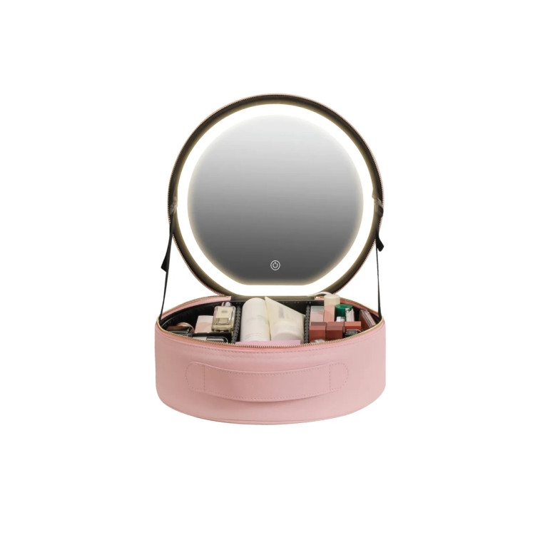 کیف لوازم آرایش Green Lion Makeup Organizer Pro با آینه LED نمای اصلی