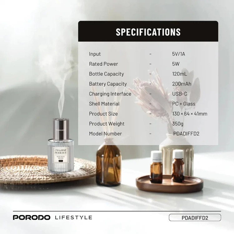 خوشبوکننده هوشمند Porodo Aroma Diffuser 120ml