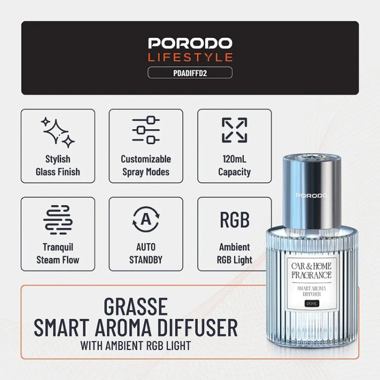 خوشبوکننده هوشمند Porodo Aroma Diffuser 120ml