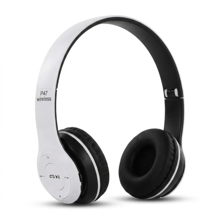هدفون بلوتوثی بیسیم P47 با میکروفون، رادیو FM، کارت حافظه و AUX