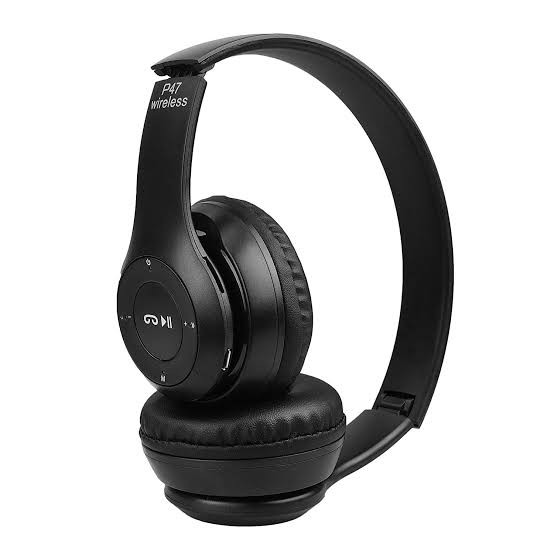 هدفون بلوتوثی بیسیم P47 با میکروفون، رادیو FM، کارت حافظه و AUX