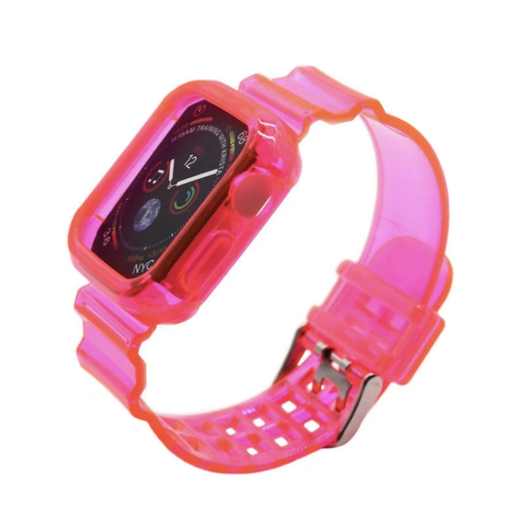 بند جی شاک اپل واچ G-Shock با قاب محافظ مناسب سایز 42/44/45 میلیمتر سرخابی