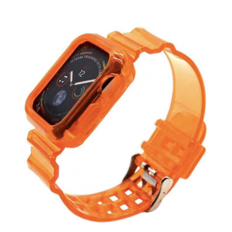 بند جی شاک اپل واچ G-Shock با قاب محافظ مناسب سایز 42/44/45 میلیمتر نارنجی