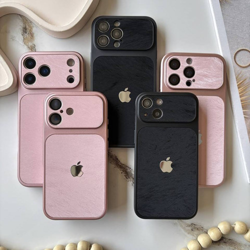 قاب کانسپت iPhone 17 Pro برای آیفون سری 13 به بعد با محافظ لنز مشکی و صورتی