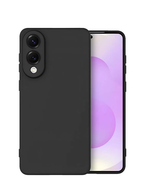 قاب سیلیکونی سامسونگ S25 Edge رنگ مشکی با طراحی مینیمال و باریک