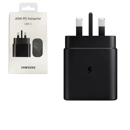 نمای پورت USB C شارژر 45 وات سامسونگ